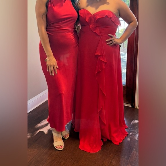 JJ House A-line Sweetheart Floor-Length Chiffon Bridesmaid Dress With Ruffle - Picture 5 of 5